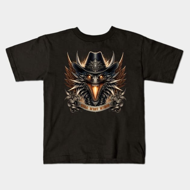 Wild West Wings Kids T-Shirt by Syauqi Studio